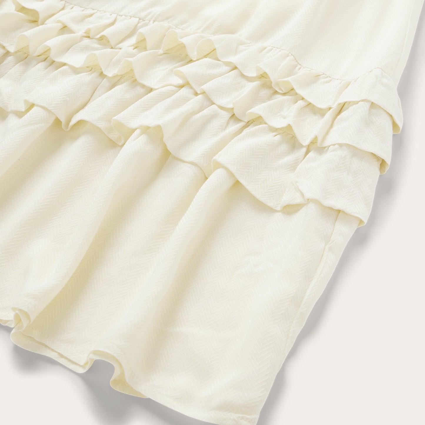Cream Herringbone Dress | Stetson White