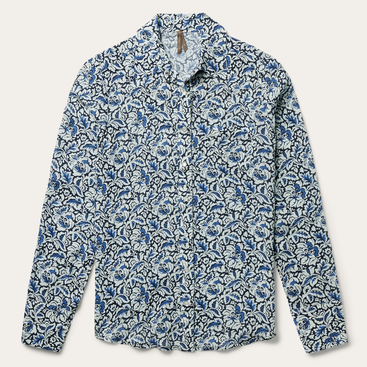 Indigo Tapestry Print Shirt | Stetson Blue