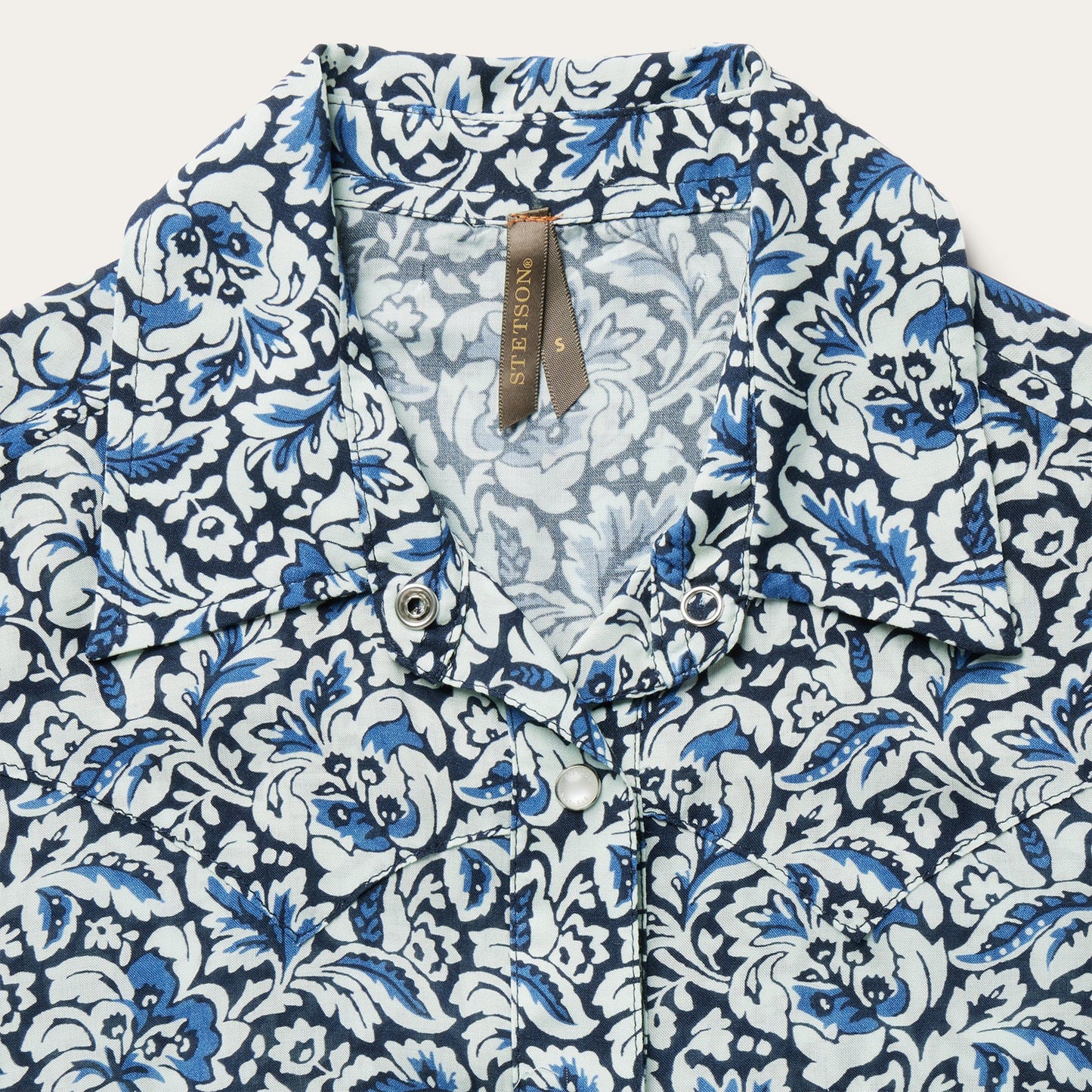 Indigo Tapestry Print Shirt | Stetson Blue