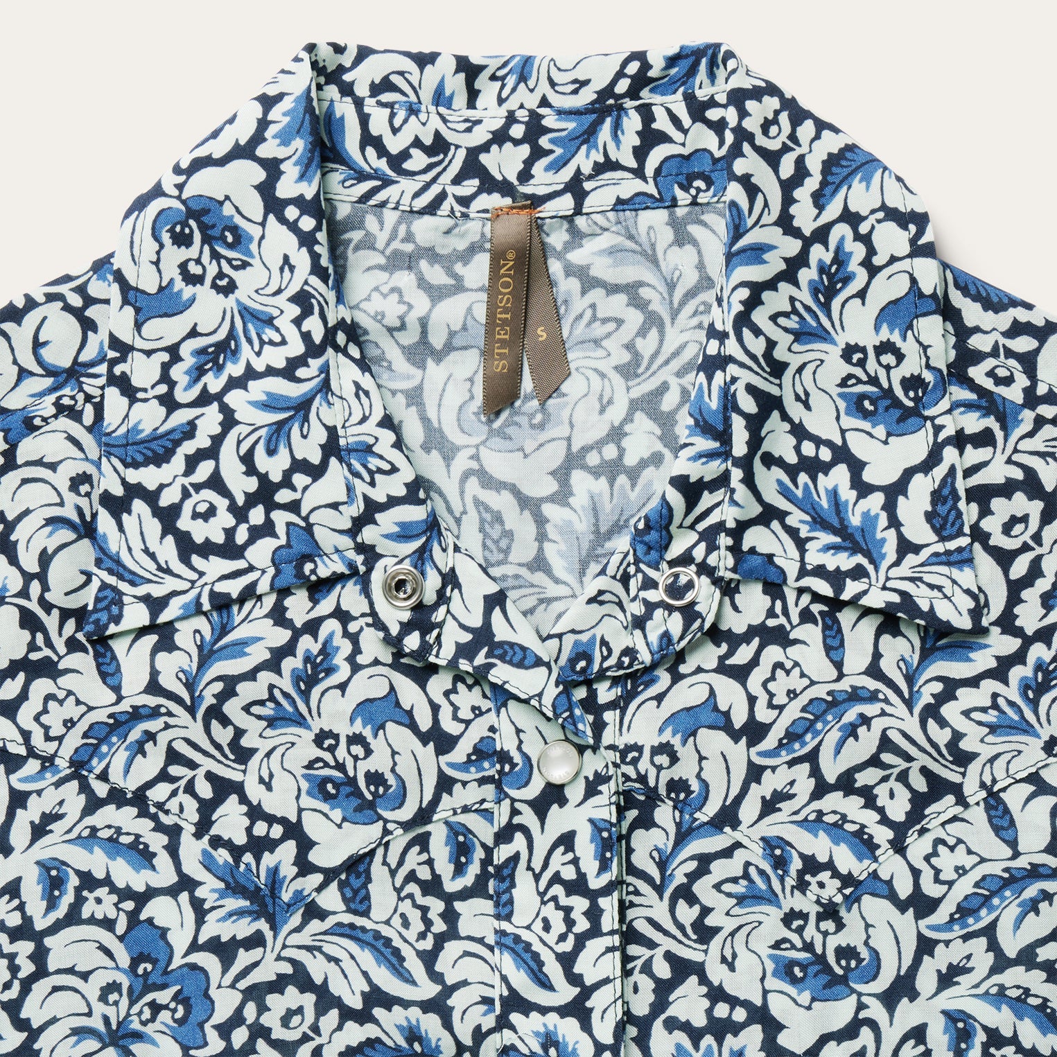 Indigo Tapestry Print Shirt | Stetson Blue