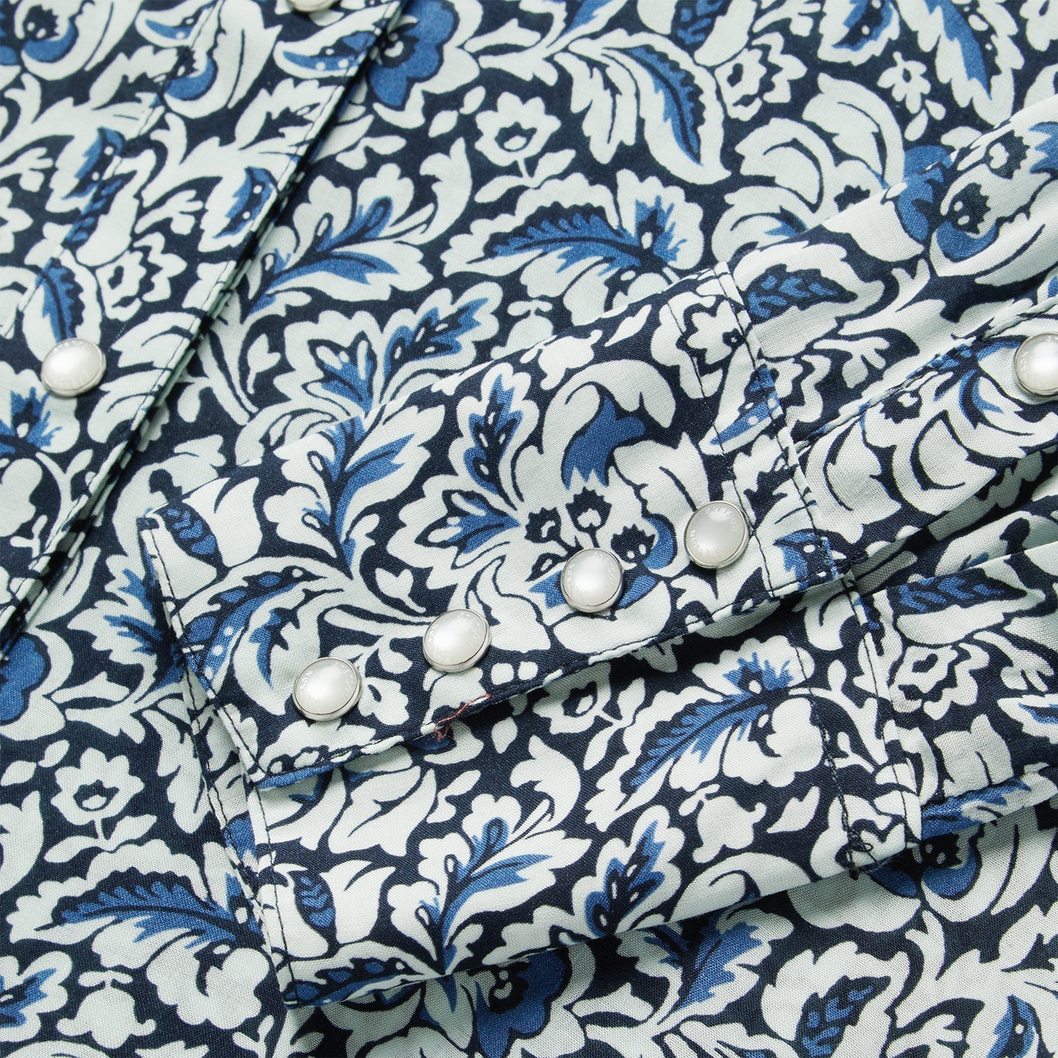 Indigo Tapestry Print Shirt | Stetson Blue