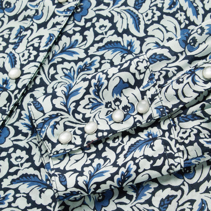 Indigo Tapestry Print Shirt | Stetson Blue