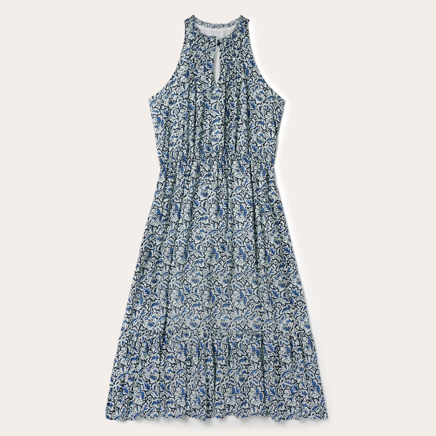 Indigo Tapestry Print Prairie Dress | Stetson Blue
