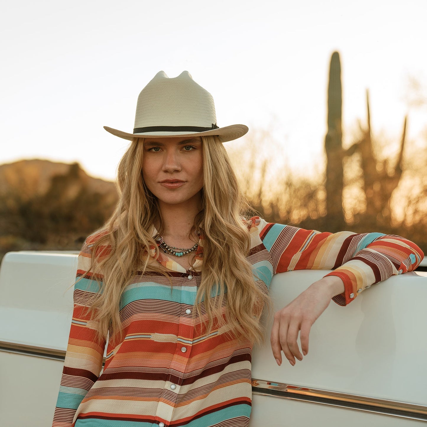 Sunset Serape Print Western Shirt | Stetson Multi