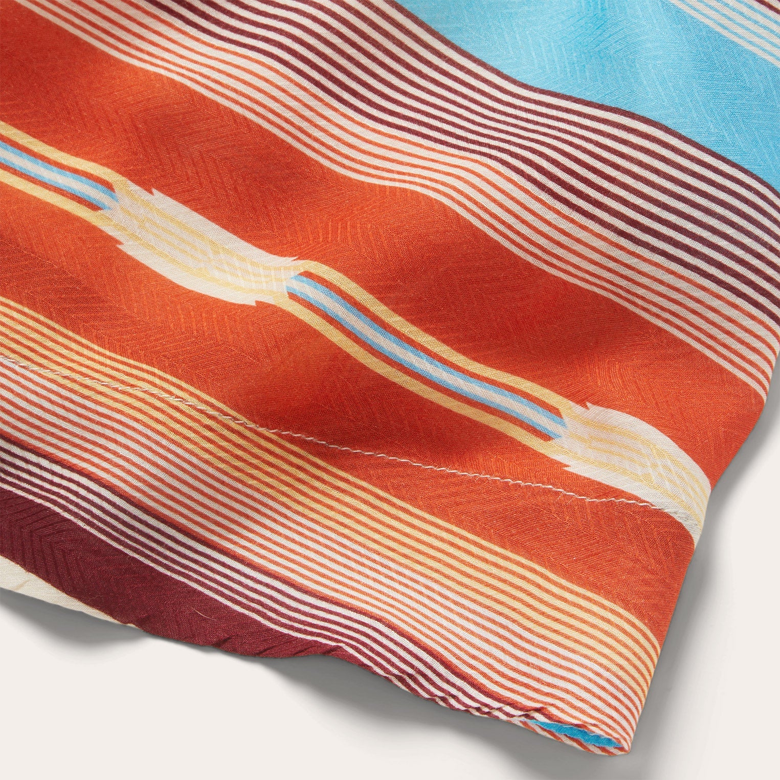 Sunset Serape Print Rayon Herringbone Wrap Front Dress | Stetson Multi
