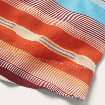 Sunset Serape Print Rayon Herringbone Wrap Front Dress | Stetson Multi