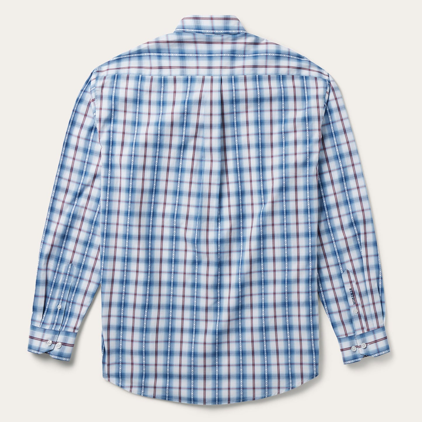 Blue Diamond Dobby Plaid Shirt | Stetson Blue