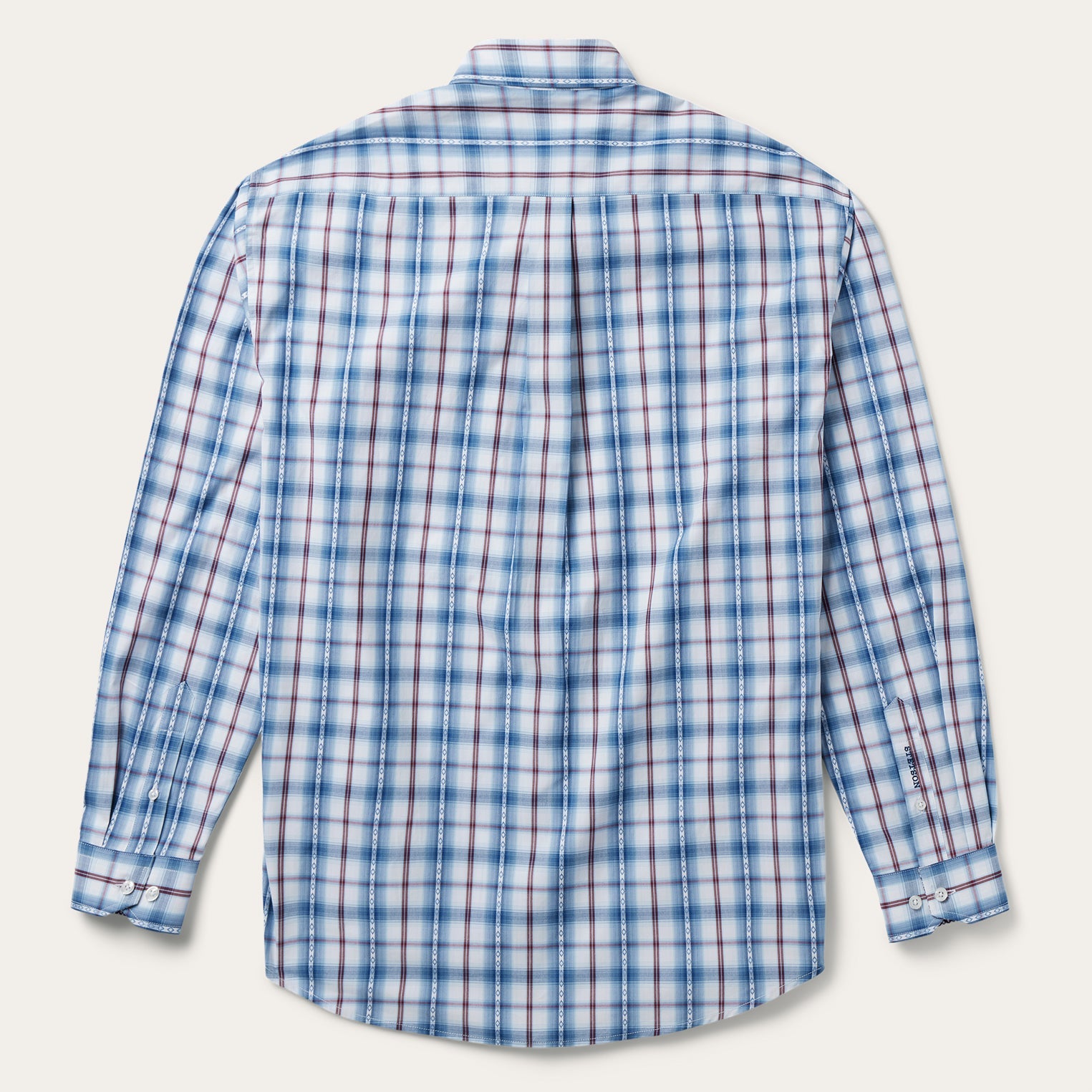 Blue Diamond Dobby Plaid Shirt | Stetson Blue