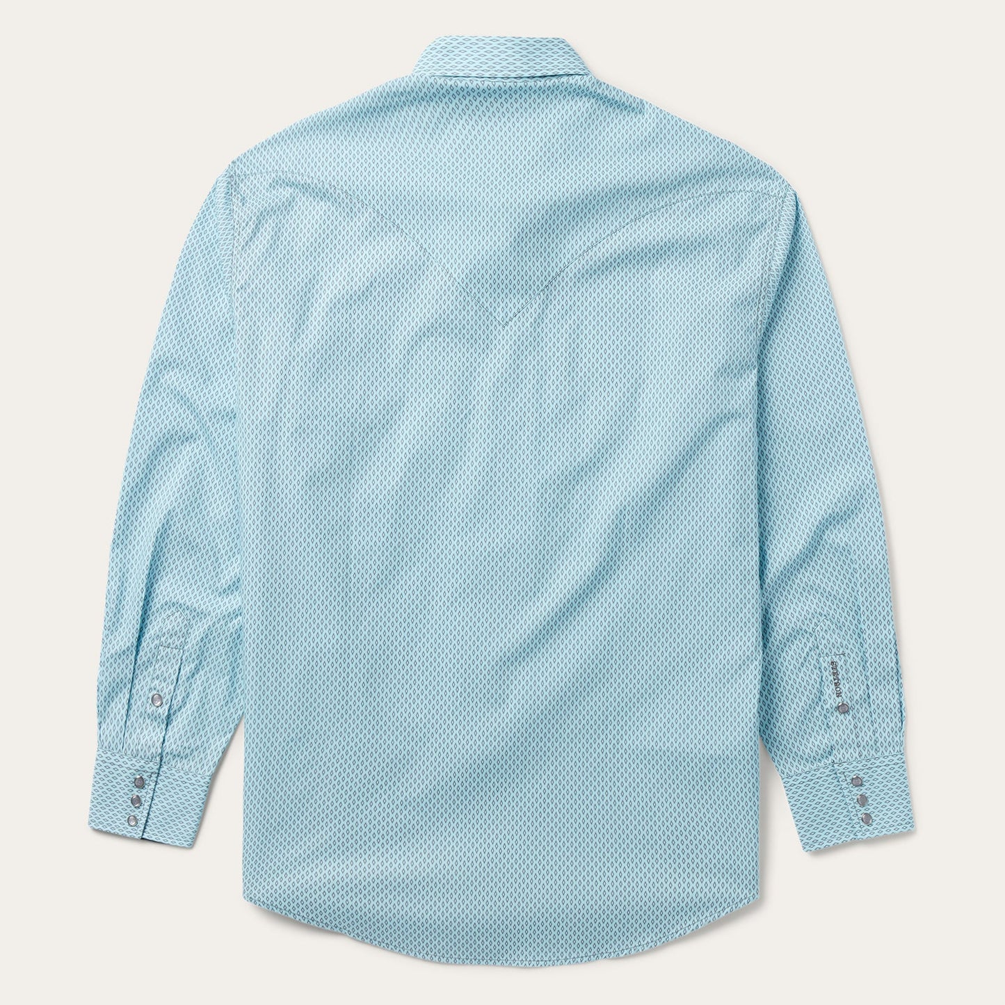 Silver Diamond Neat Print Western Shirt | Stetson Blue