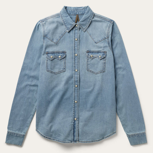 Loose Fit Denim Shirt | Stetson Blue