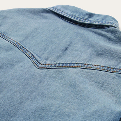 Loose Fit Denim Shirt | Stetson Blue