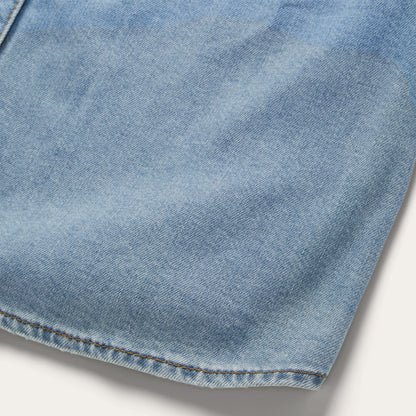 Embroidered Denim Shirt Dress | Stetson Blue