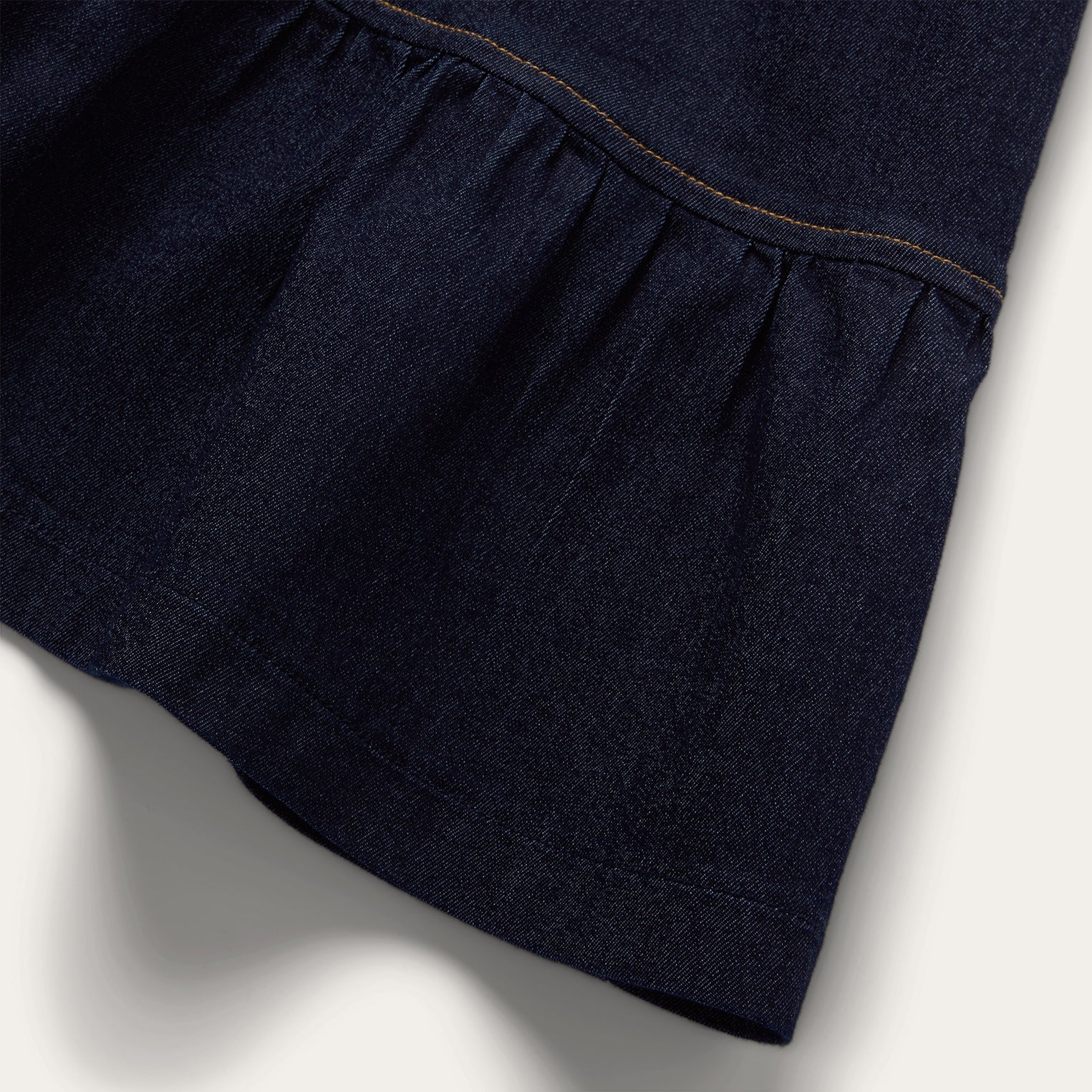 Dark Denim Dress With Contrast Top Stitching | Stetson Blue