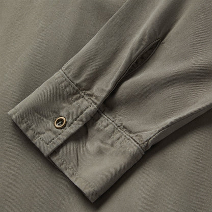 Olive Twill Peasant Blouse | Stetson Green