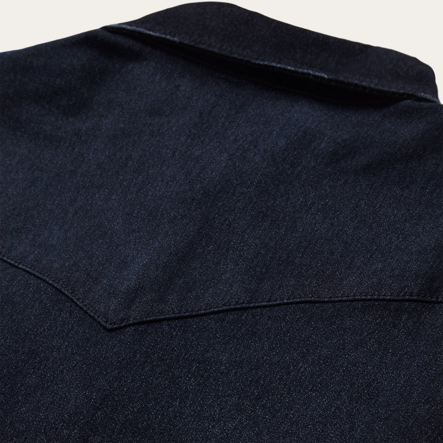 Embroidered Dark Denim Snap Front Shirt | Stetson Blue