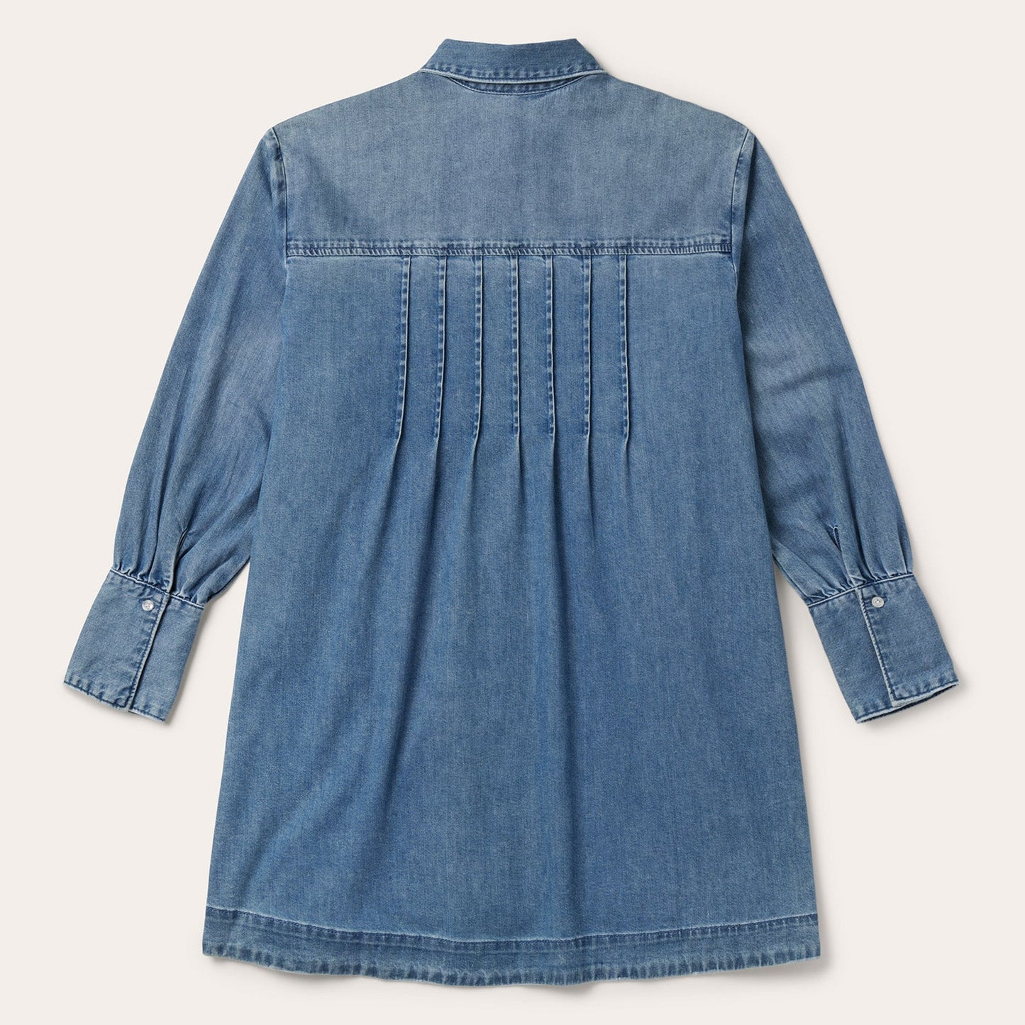 Denim Button Front Shirt Dress | Stetson Blue