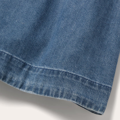 Denim Button Front Shirt Dress | Stetson Blue