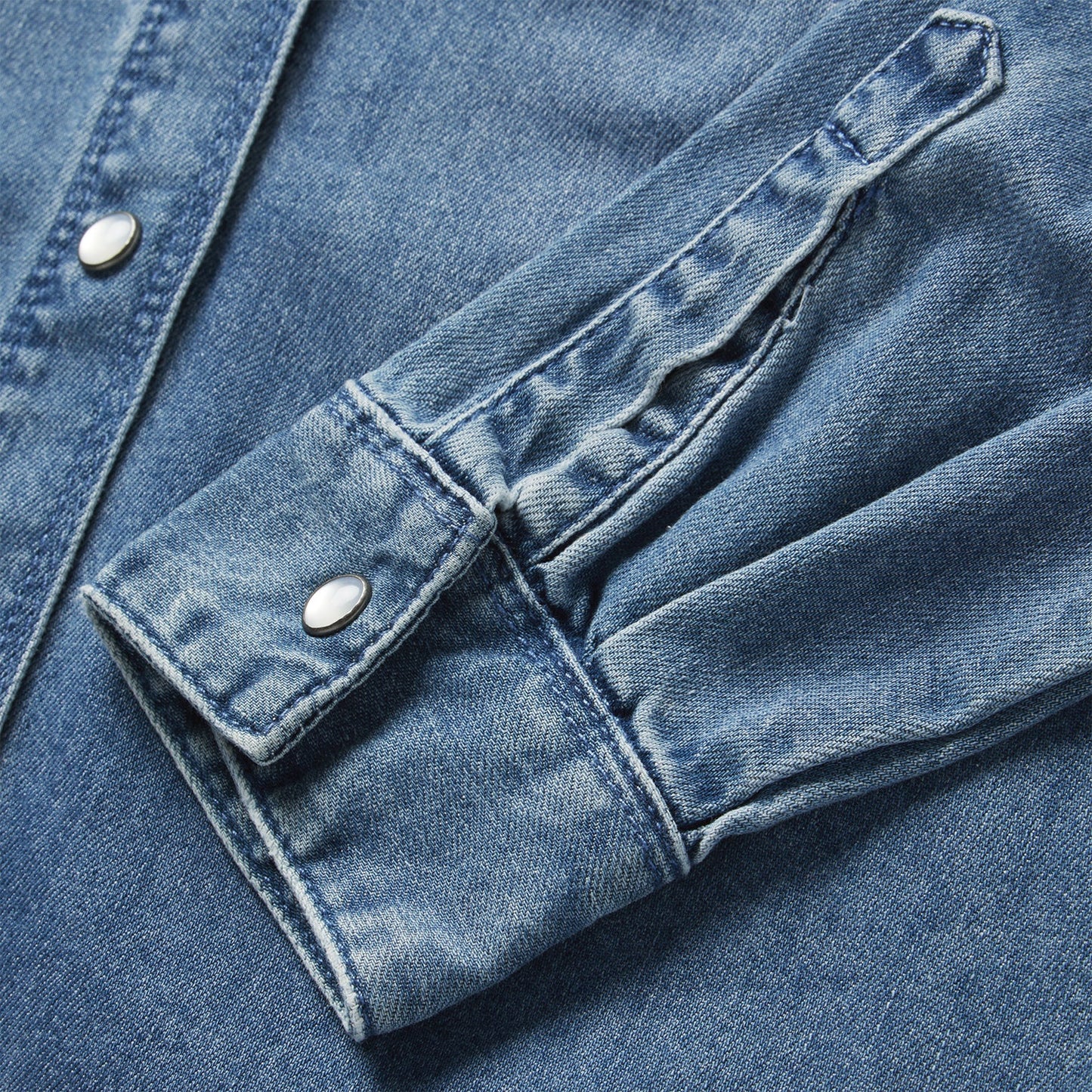 Denim Button Front Shirt Dress | Stetson Blue
