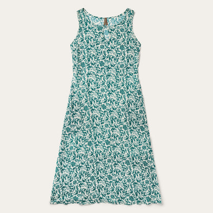Jade Floral Print Sleeveless Dress | Stetson Green
