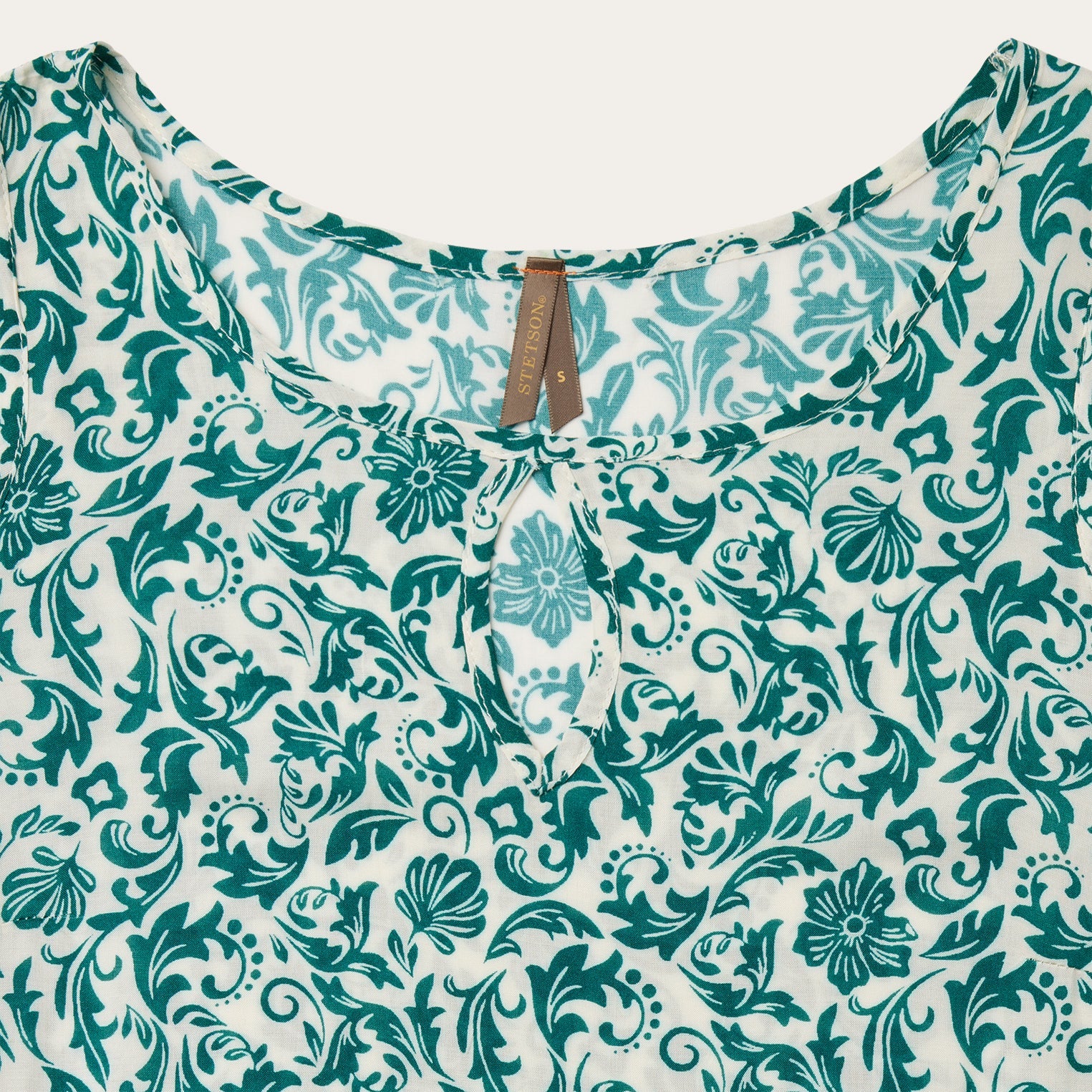 Jade Floral Print Sleeveless Dress | Stetson Green