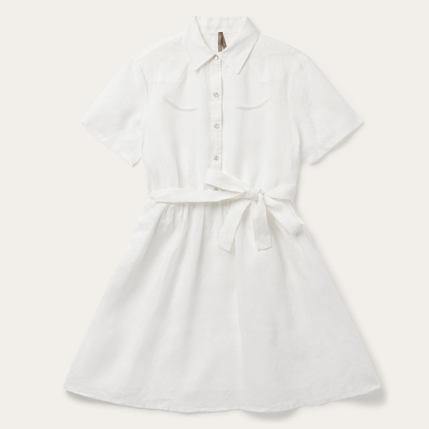 White Linen Shirt Dress | Stetson White