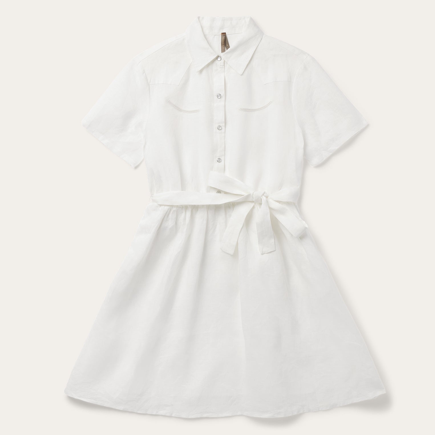 White Linen Shirt Dress | Stetson White