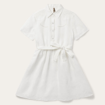 White Linen Shirt Dress | Stetson White