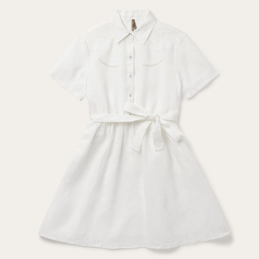 White Linen Shirt Dress | Stetson White