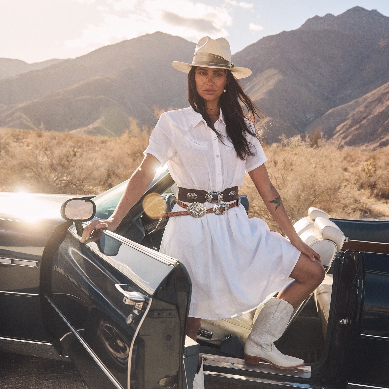 White Linen Shirt Dress | Stetson White