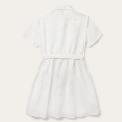 White Linen Shirt Dress | Stetson White