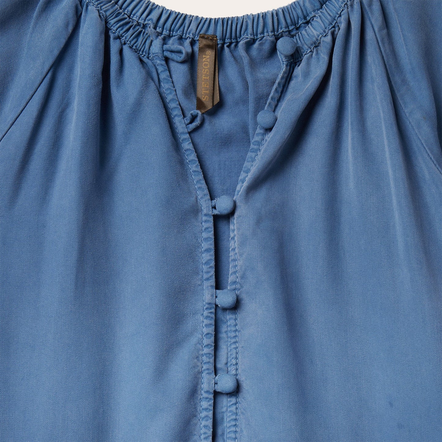 Denim Long Three Tiered Dress | Stetson Blue