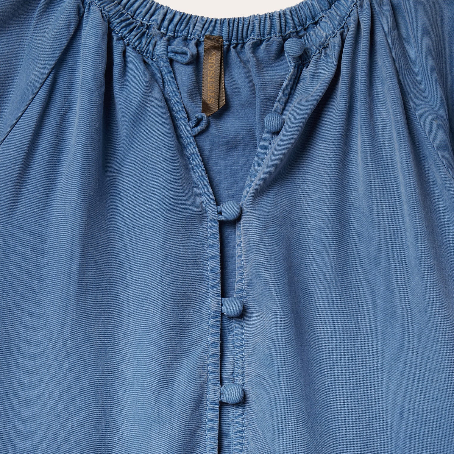 Denim Long Three Tiered Dress | Stetson Blue