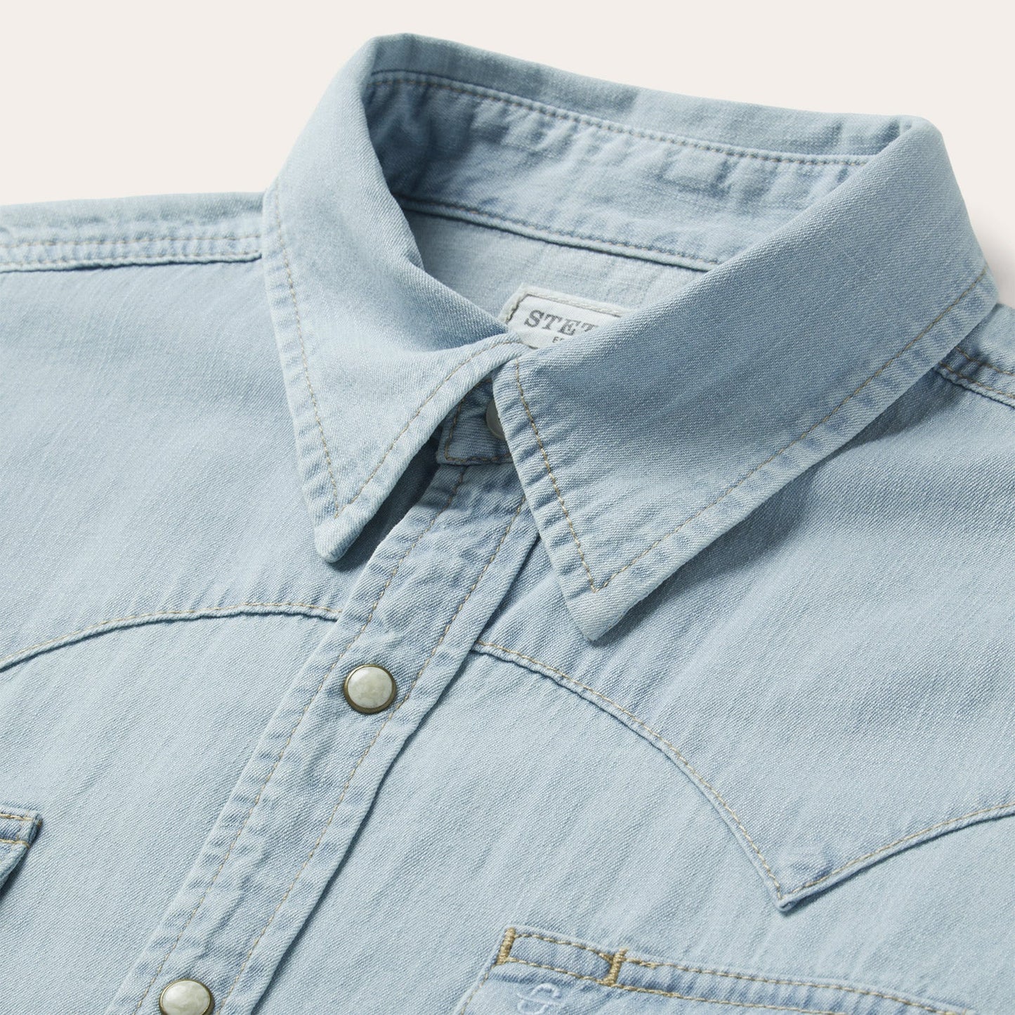 Light Blue Denim Western Shirt | Stetson Blue