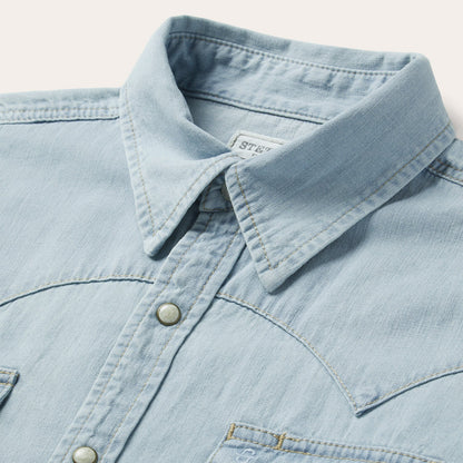 Light Blue Denim Western Shirt | Stetson Blue
