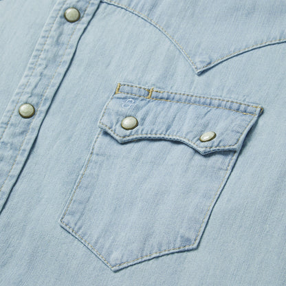 Light Blue Denim Western Shirt | Stetson Blue