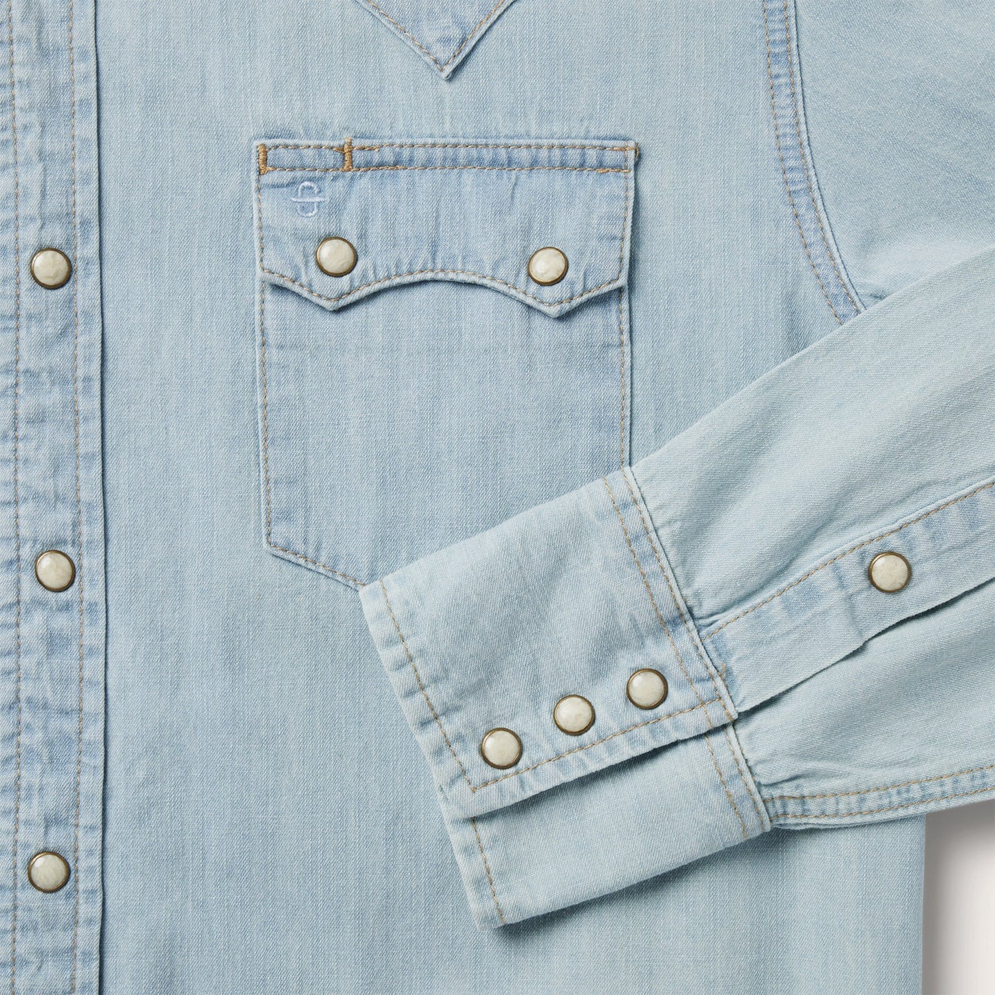 Light Blue Denim Western Shirt | Stetson Blue