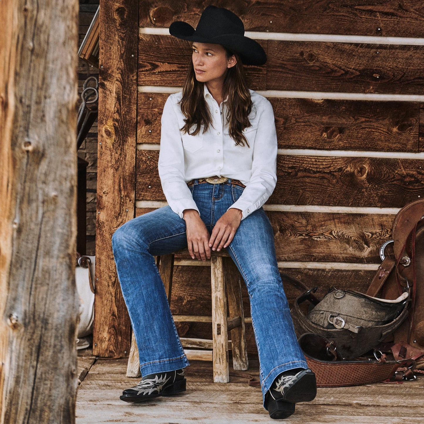 921 High Rise Flare Jeans | Stetson Blue