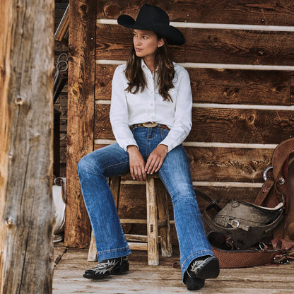 921 High Rise Flare Jeans | Stetson Blue