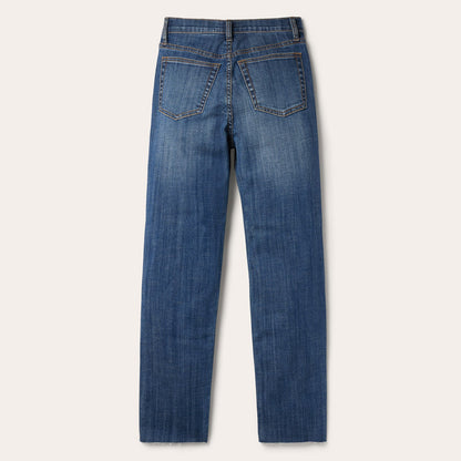 915 High Rise Straight Fit Crop Jeans | Stetson Blue