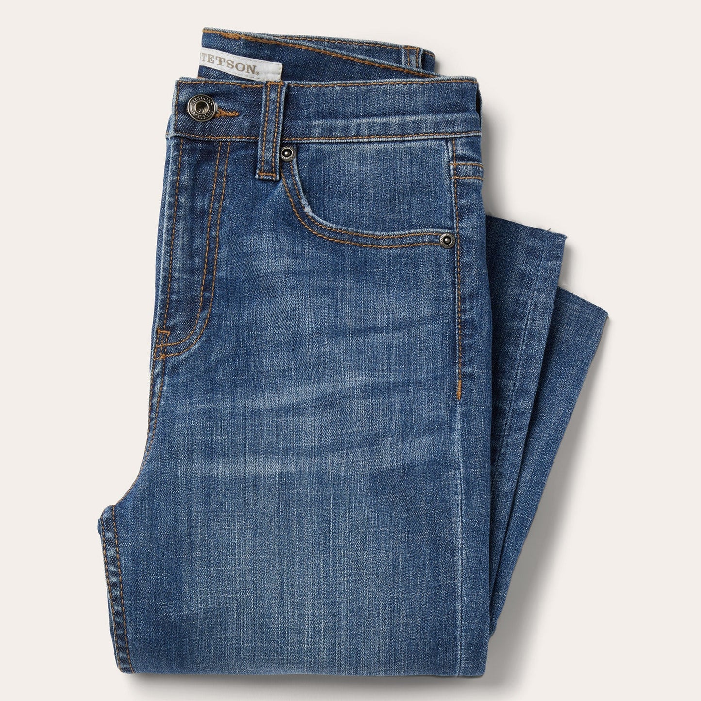 915 High Rise Straight Fit Crop Jeans | Stetson Blue