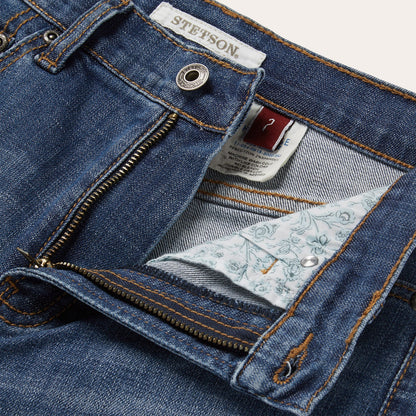 915 High Rise Straight Fit Crop Jeans | Stetson Blue