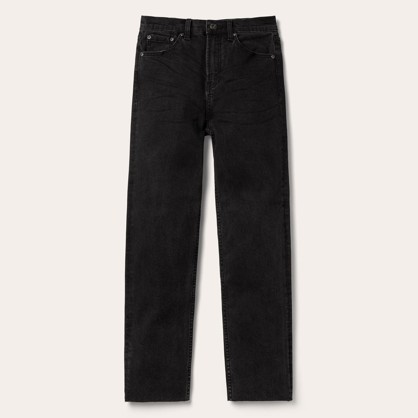 915 High Rise Straight Fit Crop Jeans | Stetson Black