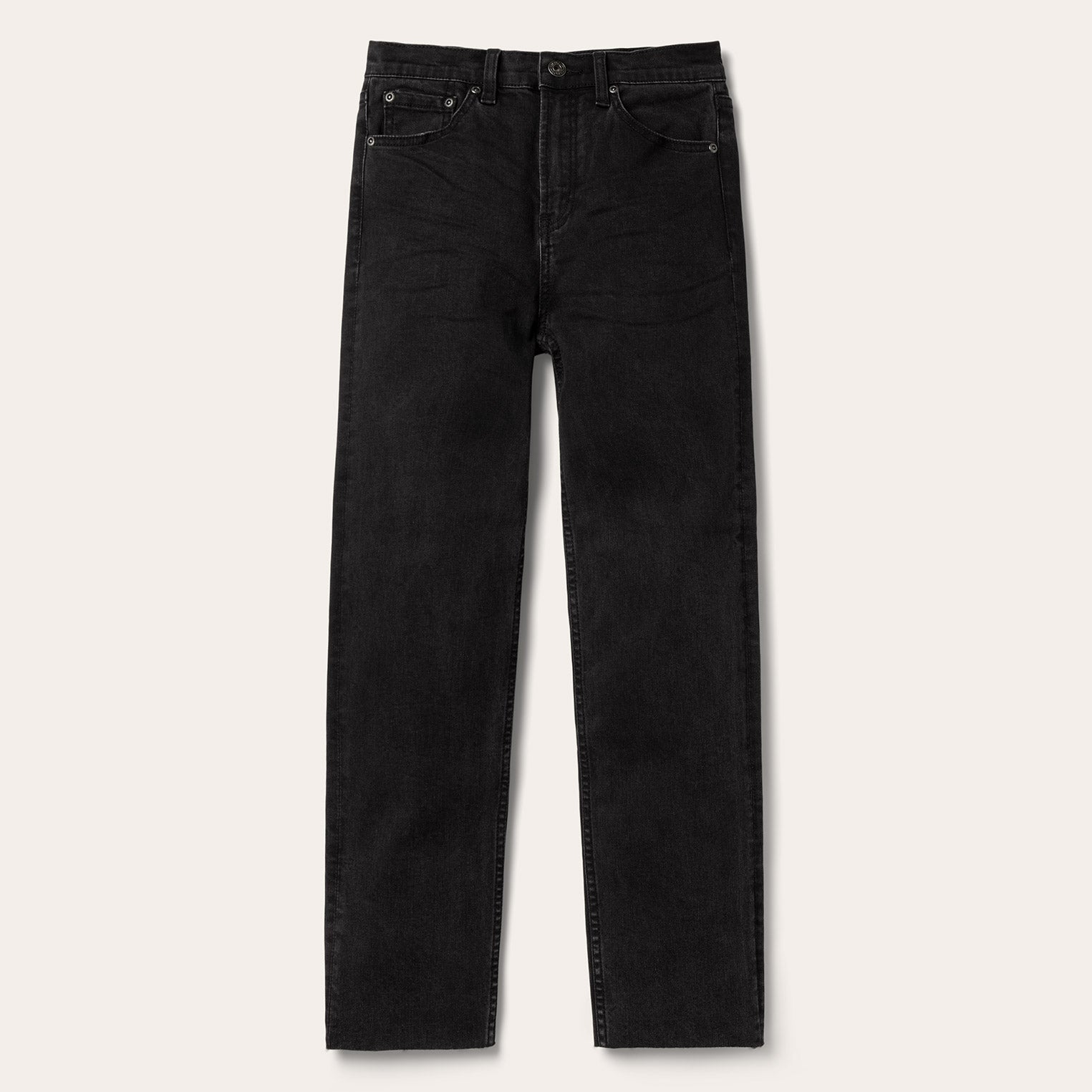 915 High Rise Straight Fit Crop Jeans | Stetson Black