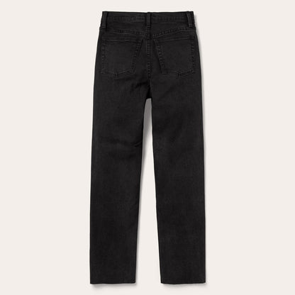 915 High Rise Straight Fit Crop Jeans | Stetson Black