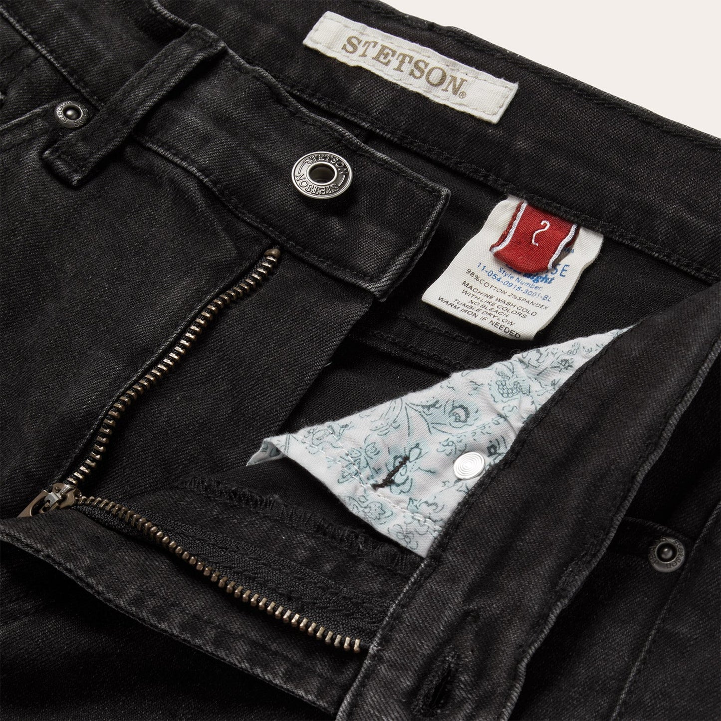 915 High Rise Straight Fit Crop Jeans | Stetson Black