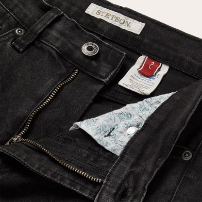 915 High Rise Straight Fit Crop Jeans | Stetson Black