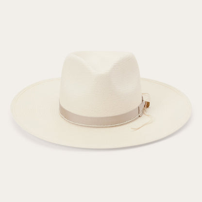 JW Marshall Straw Flat Brim Hat | Stetson Natural