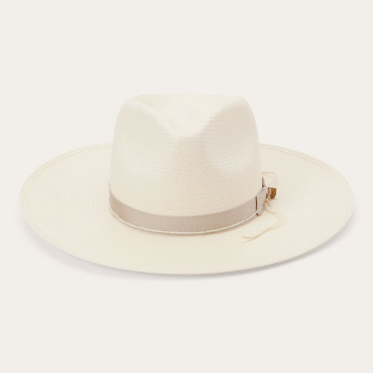 JW Marshall Straw Flat Brim Hat | Stetson Natural