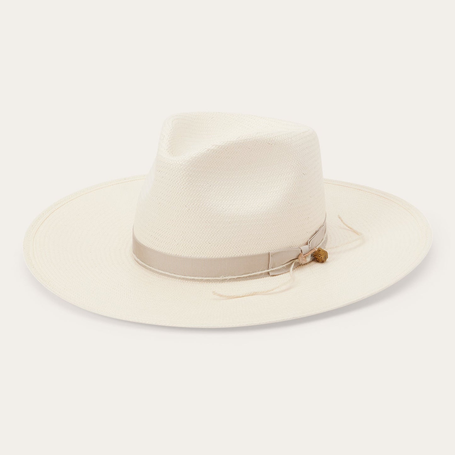 JW Marshall Straw Flat Brim Hat | Stetson Natural