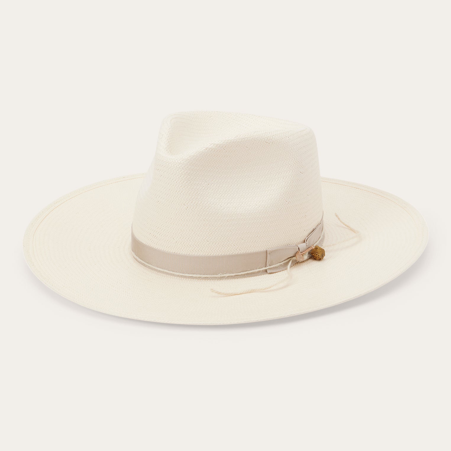 JW Marshall Straw Flat Brim Hat | Stetson Natural
